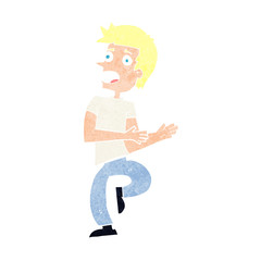 cartoon stressed out man