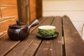 急須と緑茶