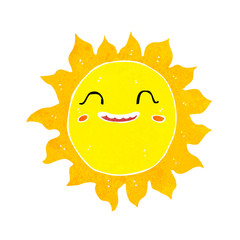 cartoon happy sun