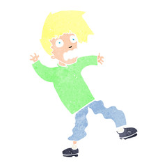 cartoon terrified man