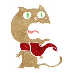 cartoon frightened cat