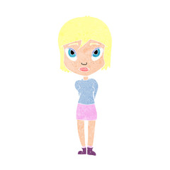 cartoon shy girl