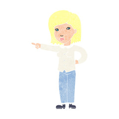 cartoon woman pointing