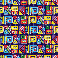 Geometric seamless colorful pattern