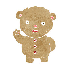 cartoon unhappy teddy bear