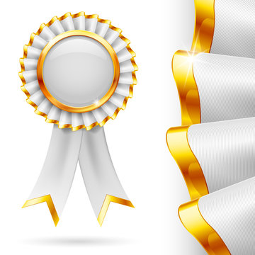 White Award Ribbon