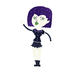 cartoon pretty vampire girl
