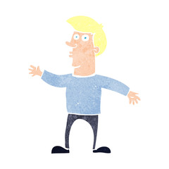 cartoon worried man