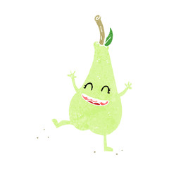 cartoon happy dancing pear