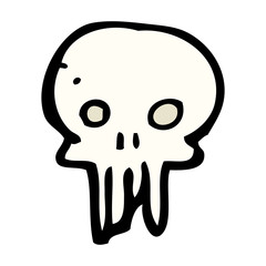 cartoon spooky skull symbol