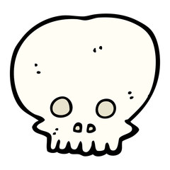 cartoon spooky skull symbol