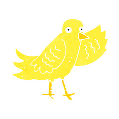 cartoon waving bird