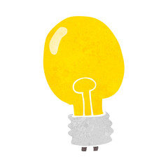 cartoon electric light bulb