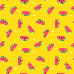 Vector funny seamless pattern in trendy hand drawn doodle style