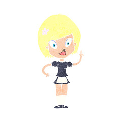 cartoon pretty maid