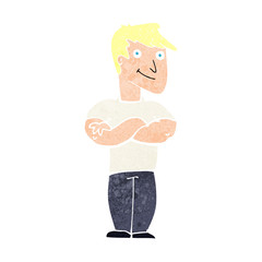 cartoon muscular man