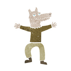 cartoon wolf man