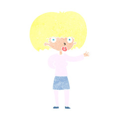 cartoon woman gesturing