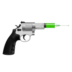 Syringe in revolver