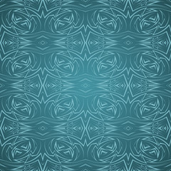 Abstract seamless pattern in cyan