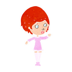 cartoon pretty woman