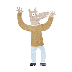 cartoon wolf man