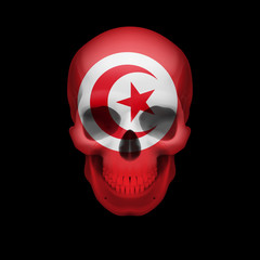 Tunisian flag skull