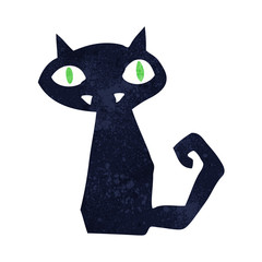cartoon black cat