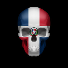Dominican Republic flag skull