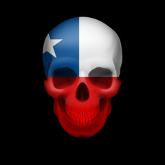 Chilean flag skull