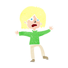 cartoon scared person