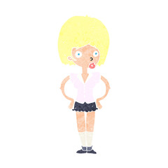 cartoon woman with hands on hips