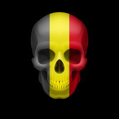 Belgian flag skull
