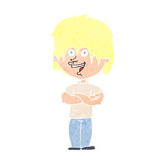 cartoon happy man