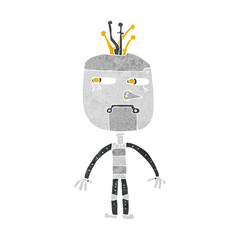 funny cartoon robot