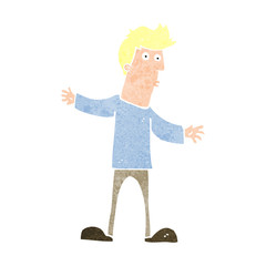cartoon curious man
