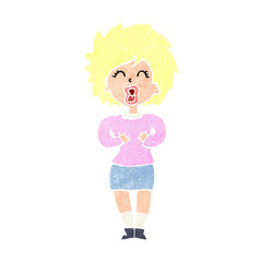 cartoon screaming woman