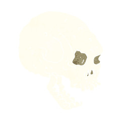 cartoon spooky skull