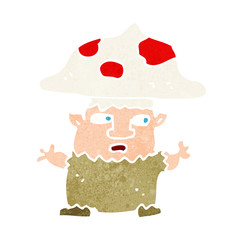 Naklejka premium cartoon little mushroom man
