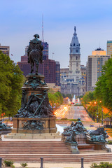 Fototapeta premium Philadelphia skyline at night