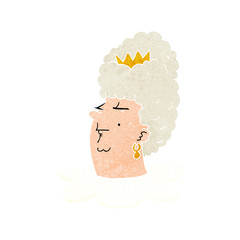 cartoon queen's head