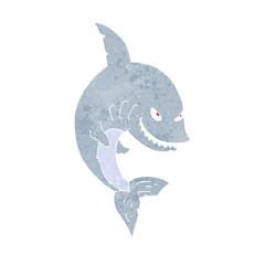 Fototapeta premium funny cartoon shark