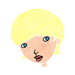 cartoon friendly woman