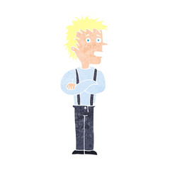 cartoon boy with folded arms