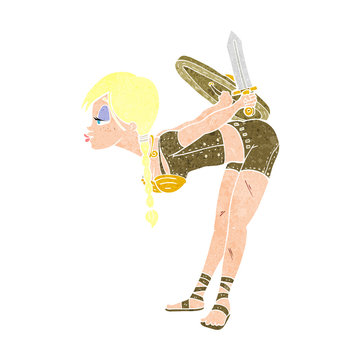 recommend clip art: cartoon viking girl bowing