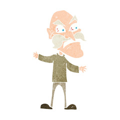 cartoon angry old man