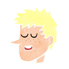 cartoon happy boy face