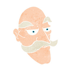 cartoon old man face