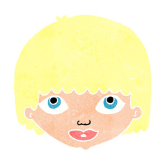 cartoon female face
