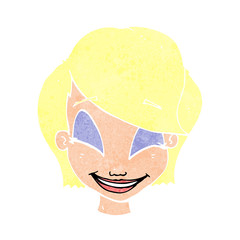 cartoon pretty female face